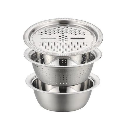 Stainless Steel Multipurpose Grater Bowl Set